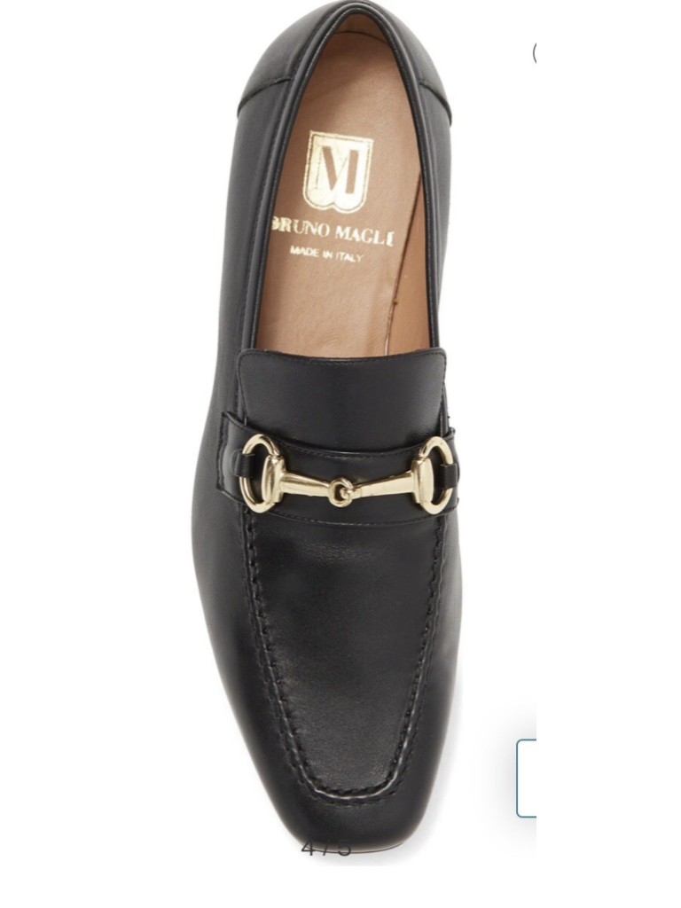 Bruno Magli Simona Black Leather Horsebit Loafers Nwt Size 6 Italy